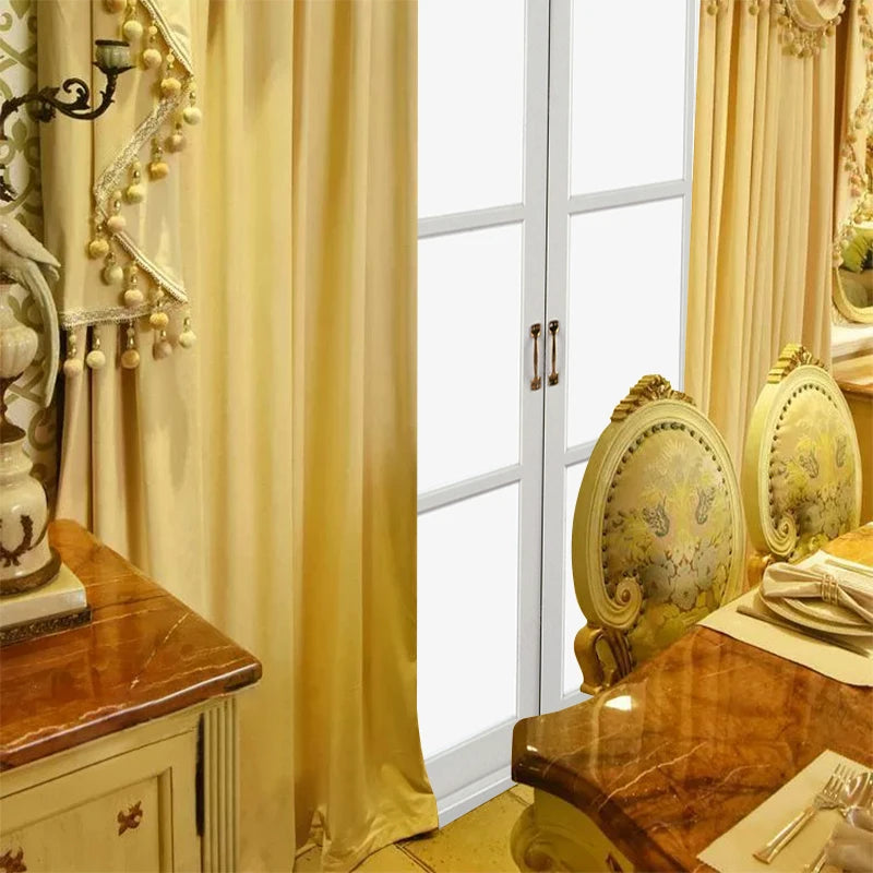 American European Luxury Shading Curtain for Living Room