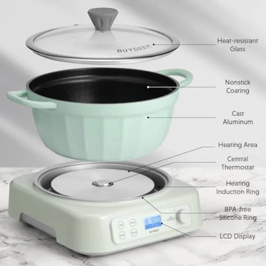 Abay 5 In 1 Slow Cooker With Removable Nonstick Stockpot