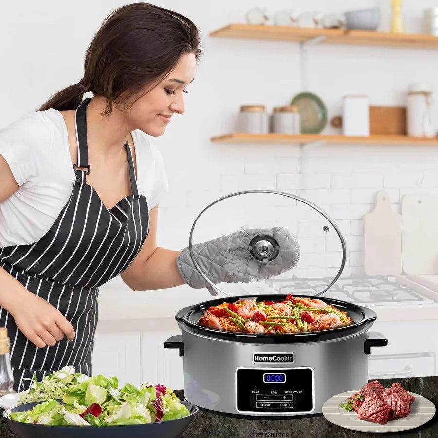 MDNG Digital Programmable Slow Cooker With 20 Hour Timer