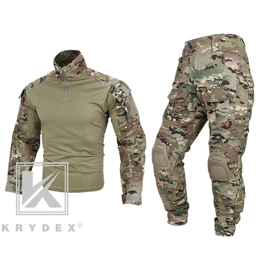 KRYDEX Tactical Camouflage Shirt And Pants Kit Combat Uniform