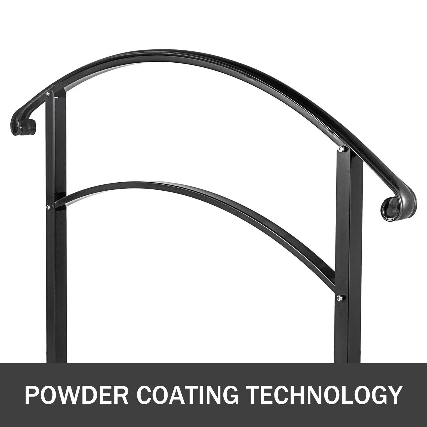 Wrought Iron Outdoor Handrail With Installation Kit