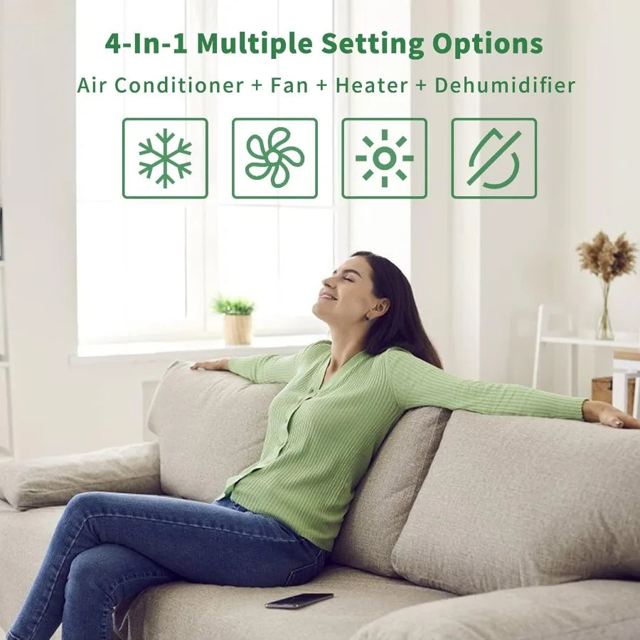 XMSJ 12000 BTU Portable Air Conditioner With Heater