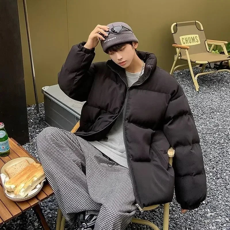 NONECN Winter Thick Plush Cotton Jacket For Lovers