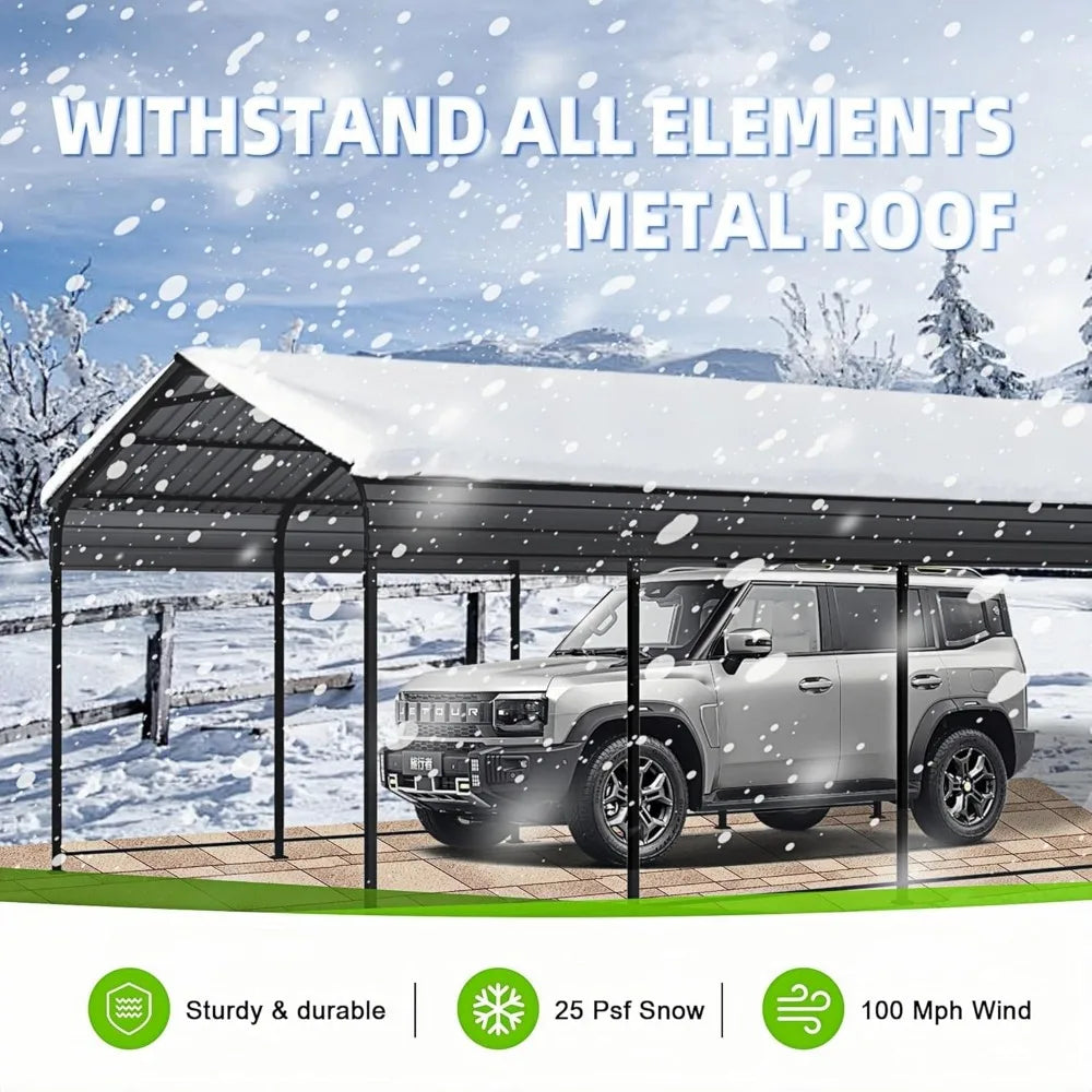 Heavy Metal Carports With Galvanized Roofs For Trucks Boats Cars