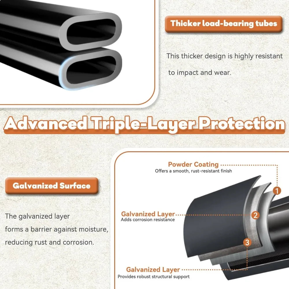 HUANZHUANG 3 Seat Porch Swing Outdoor Wicker With Cup Holders