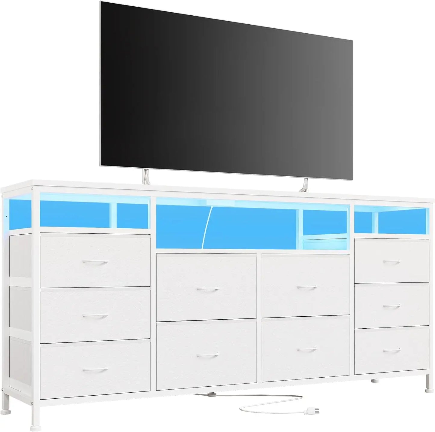 Studyset 10 Drawer Dresser TV Stand Entertainment Center