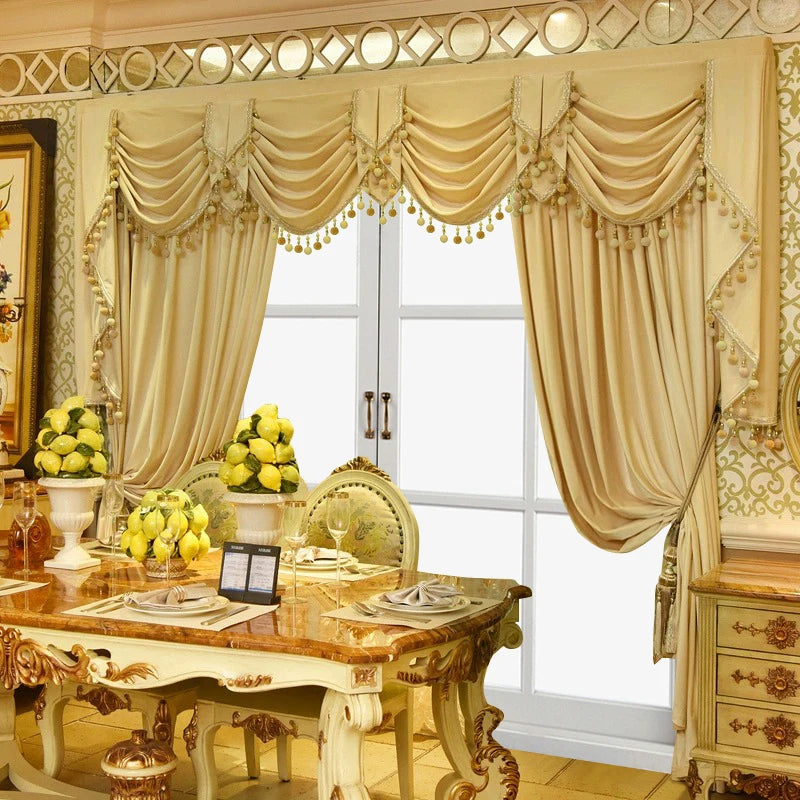 American European Luxury Shading Curtain for Living Room