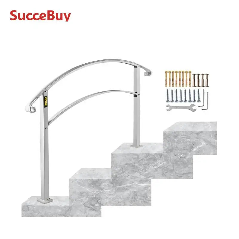 Wrought Iron Outdoor Handrail With Installation Kit