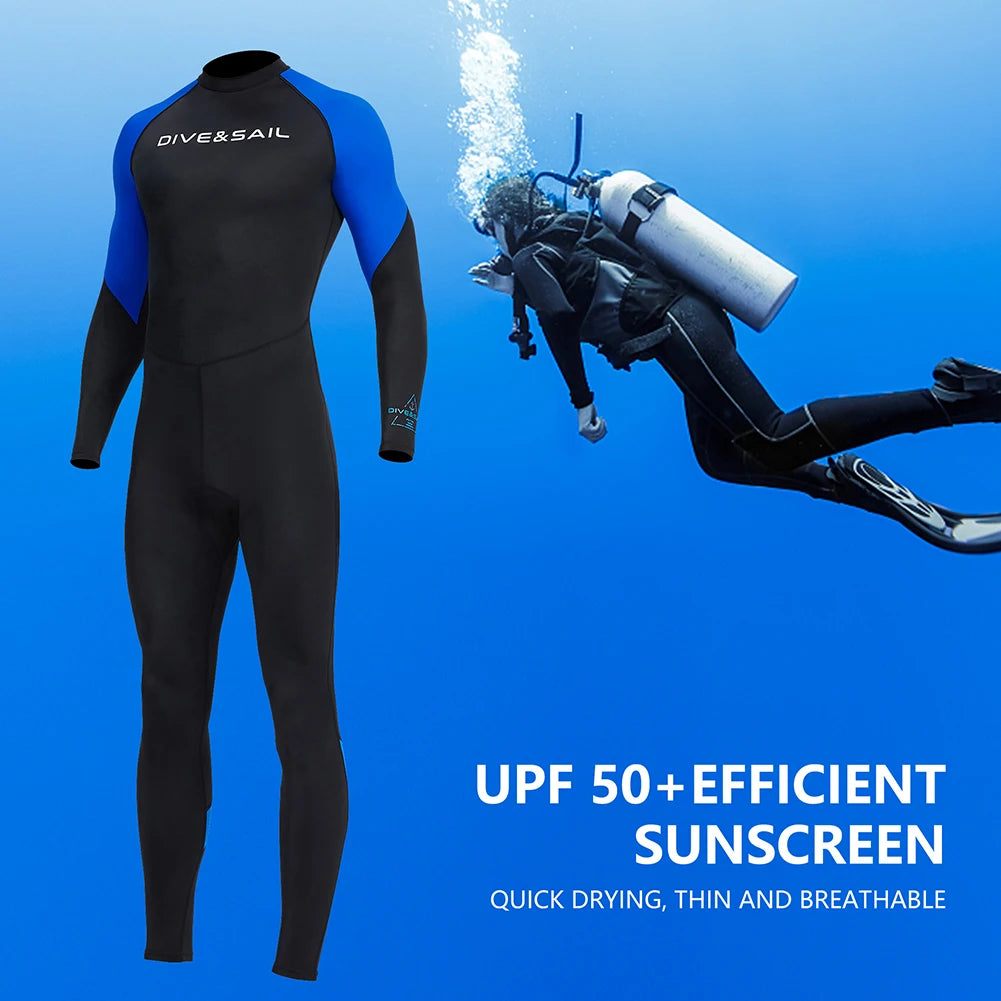 NONEDiving Men's Diving Skin Suit With Zipper For Snorkeling Surfing