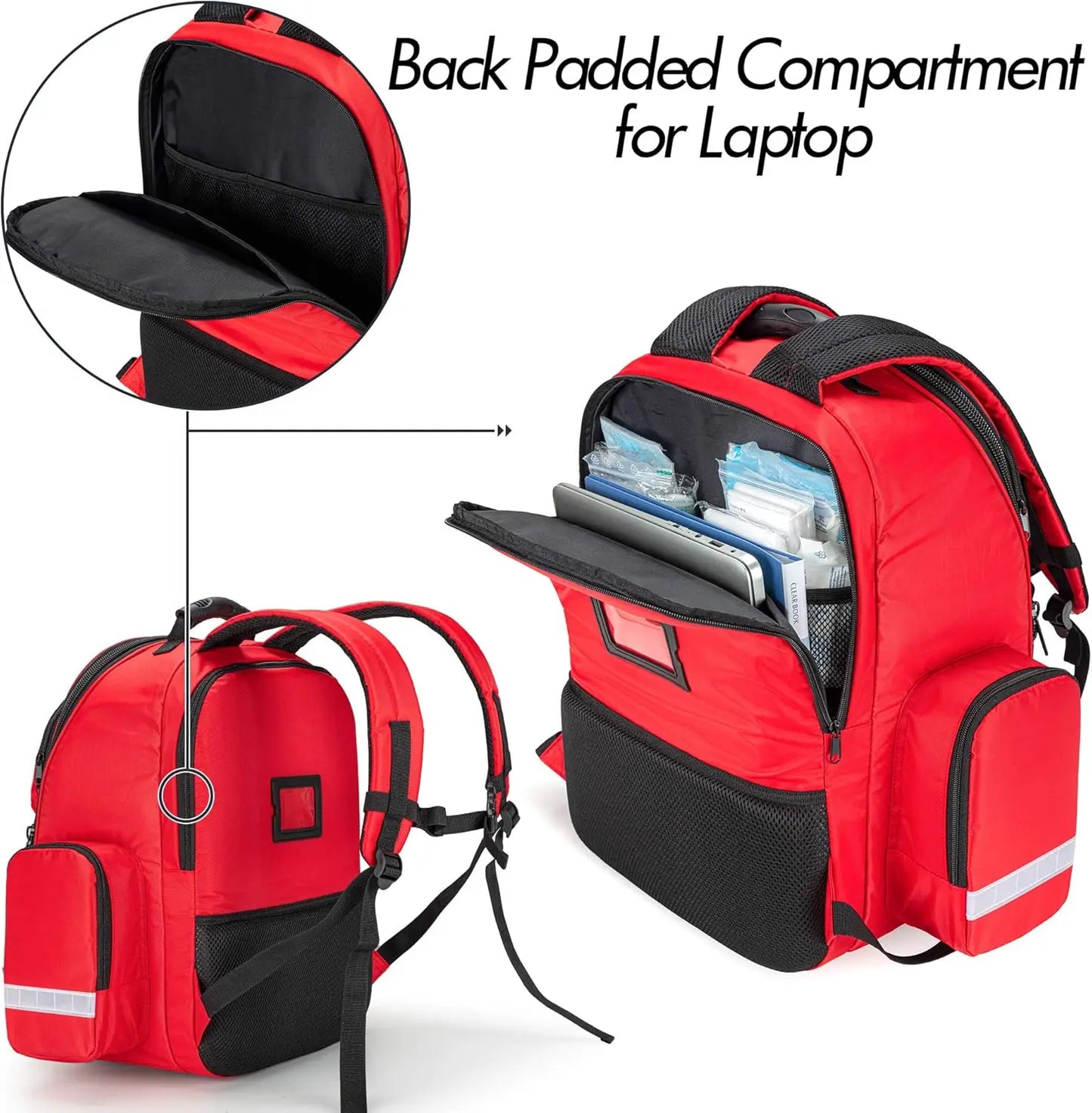 Emergency Trauma Backpack for First Responders with Patented Design