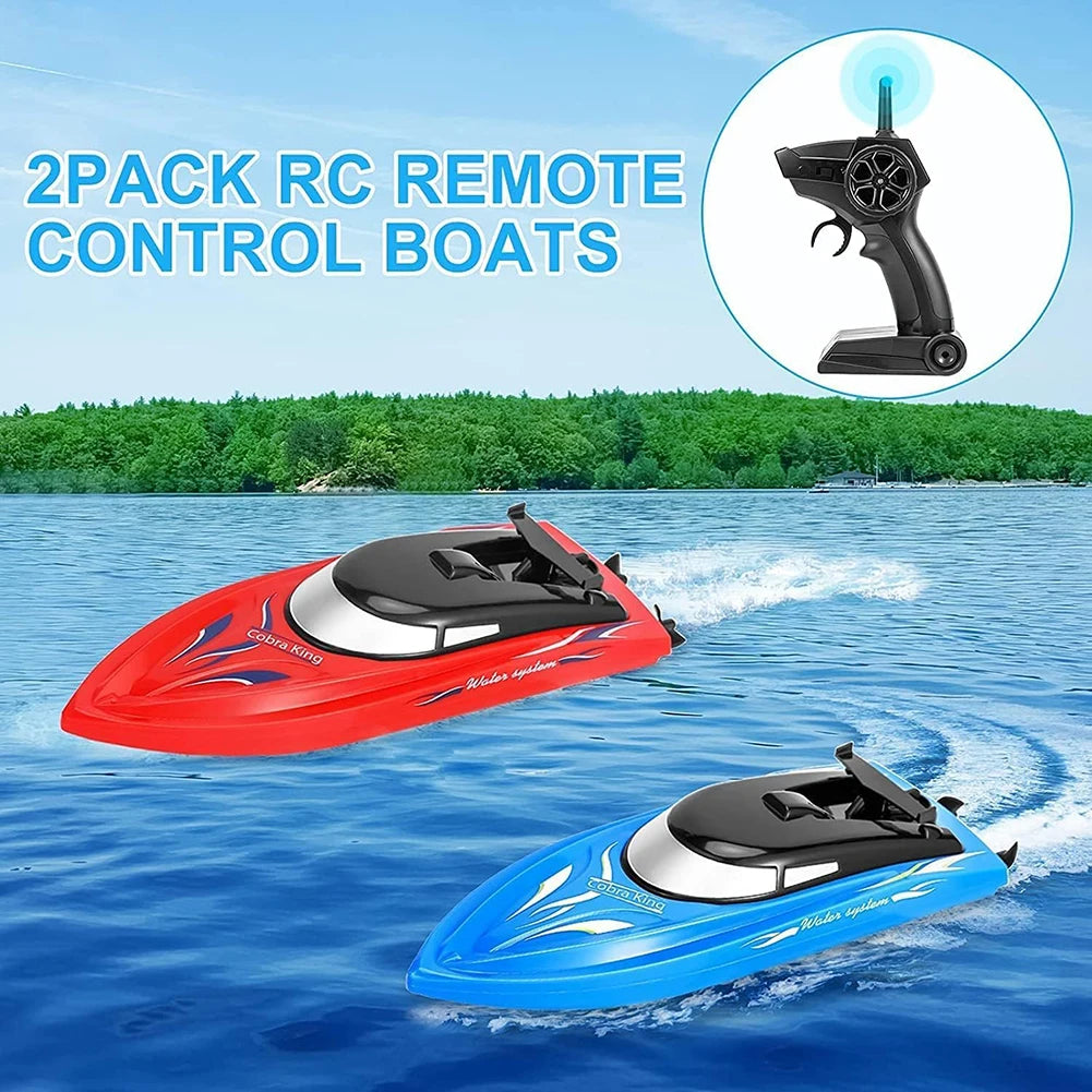 HobbyLane 2 Pack RH701 RC Boat 2.4Ghz High Speed Remote