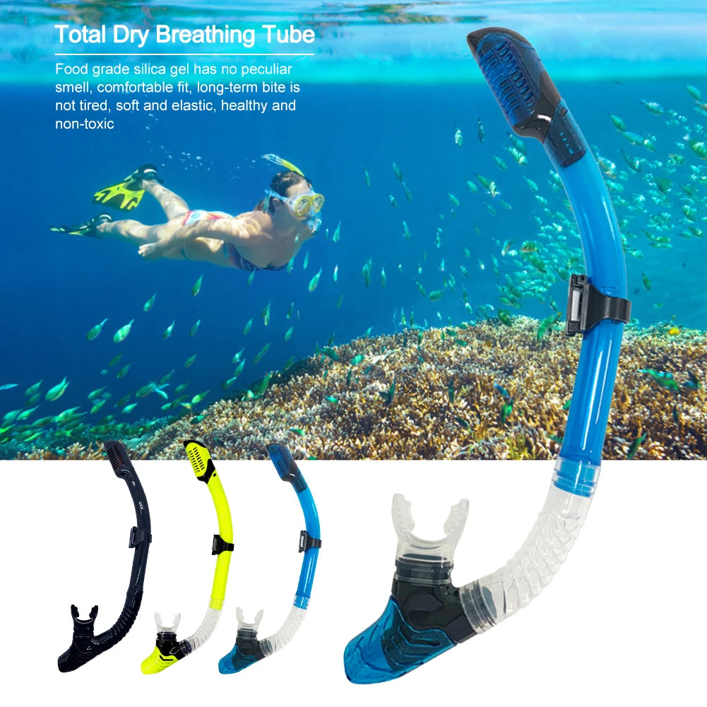 VKTECH Diving Snorkel Full Dry Mouthpiece Silicone Snorkeling Gear