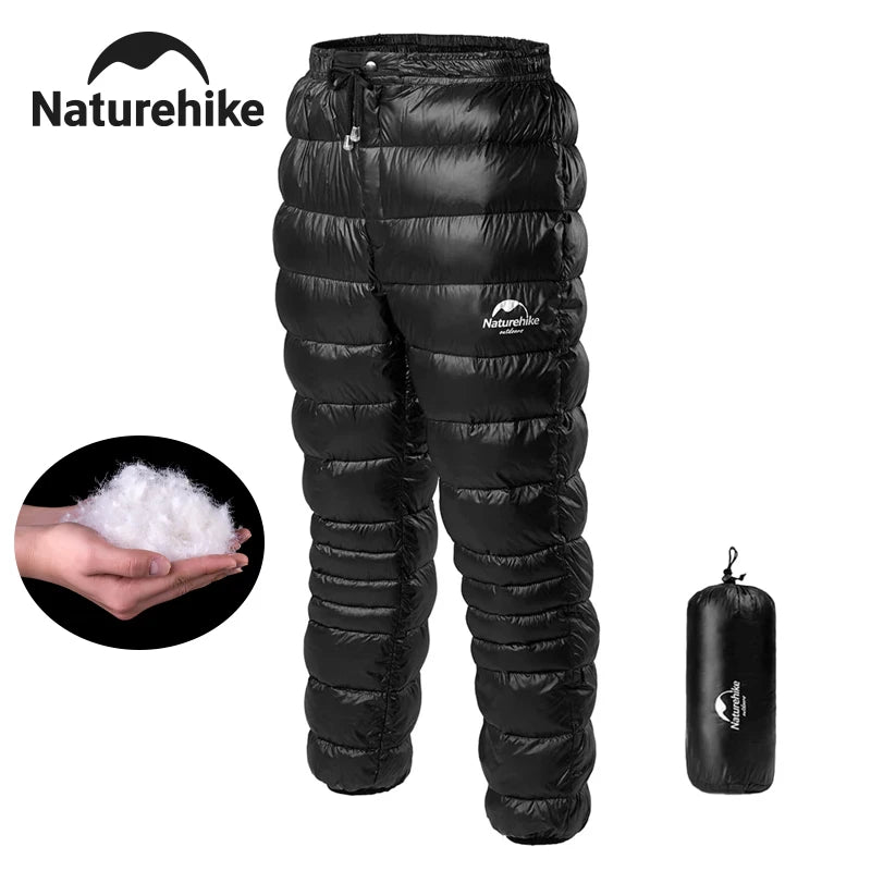Naturehike Duck Down Pants Men Women Warm Outdoor Hiking Trousers