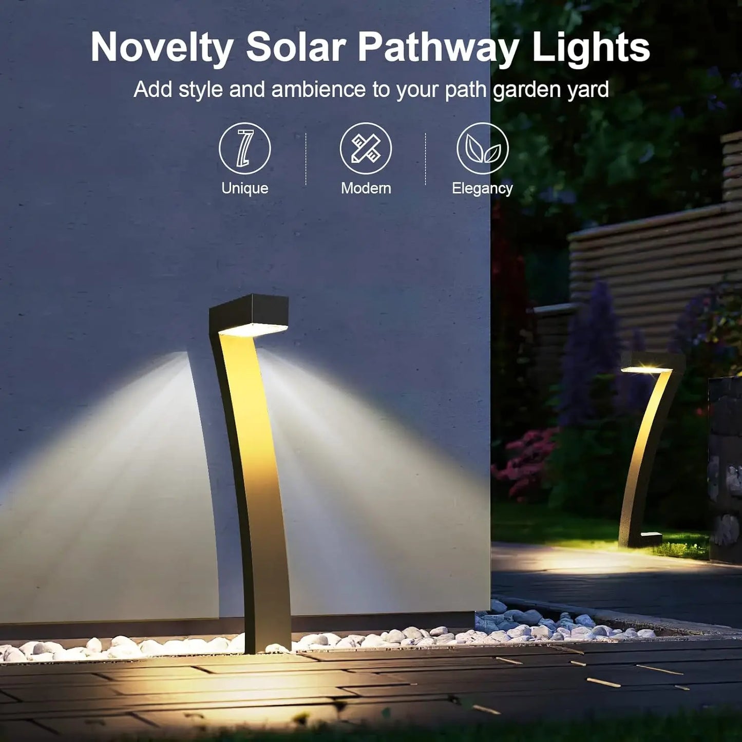 KPSTEK Solar Pathway Lights Outdoor 12 Hour Auto On Off