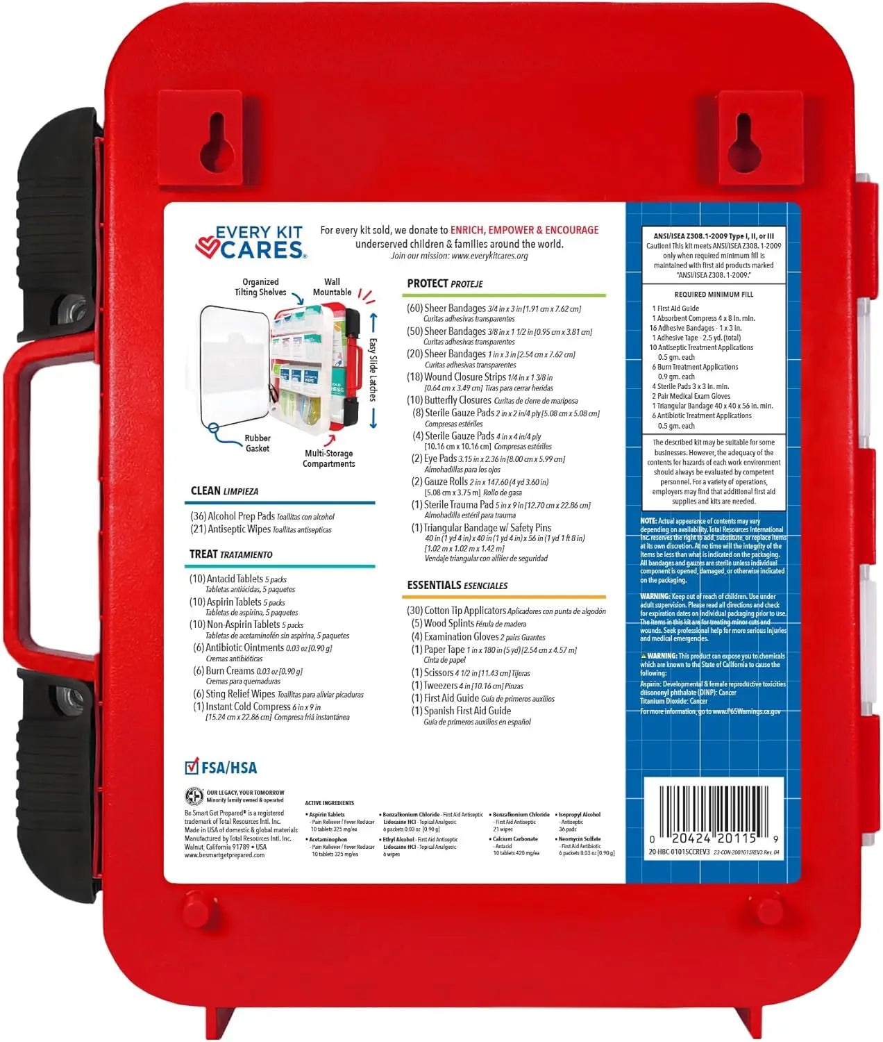 Comprehensive 326-Piece First Aid Kit With Hard Case