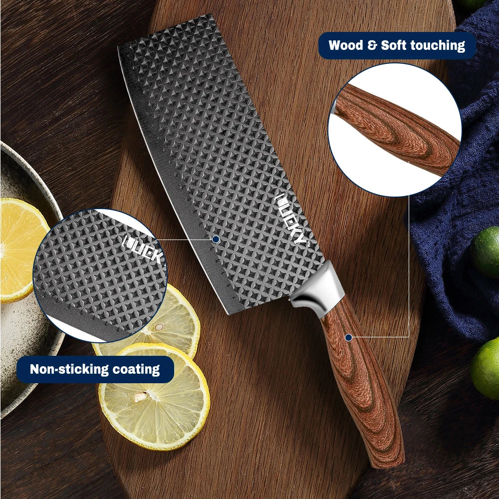 MDHAND 6 Piece Kitchen Knife Set Stainless Steel With Non Slip Handle
