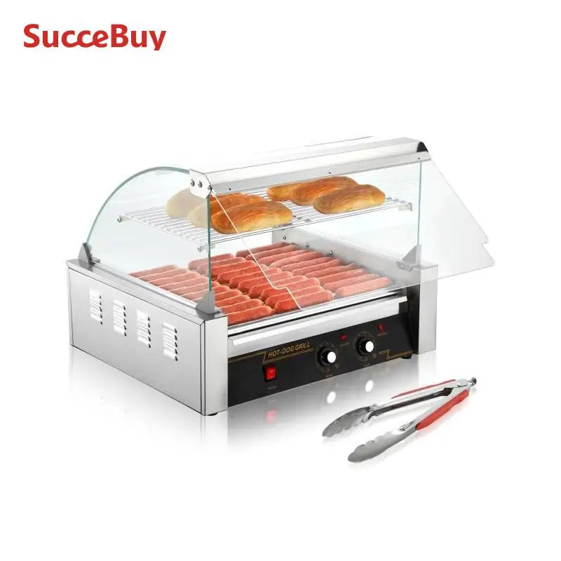 SucceBuy Commercial Hot Dog Roller Sausage Maker Electric Grill 110V