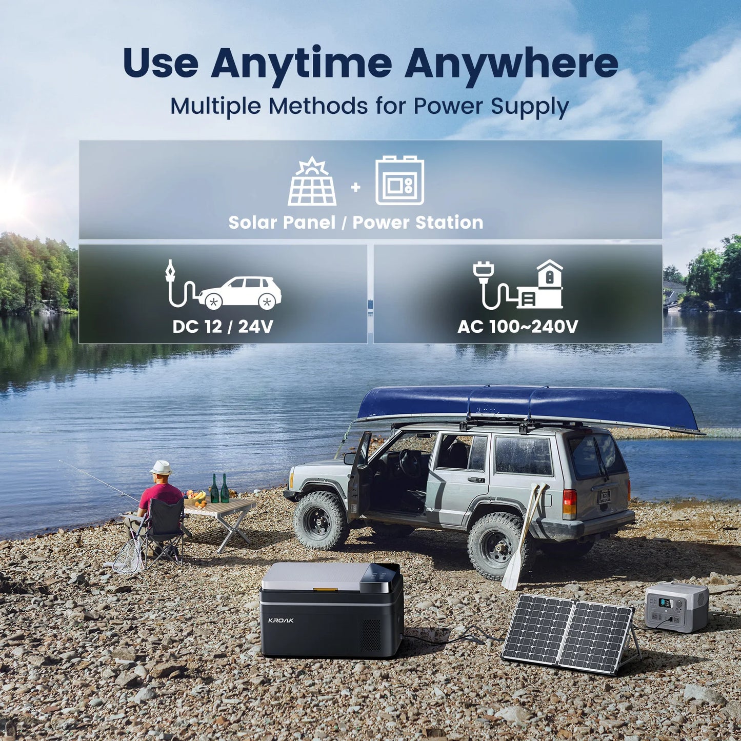 Blitzhome Portable Car Refrigerator For Camping EU US Voltage Compatible