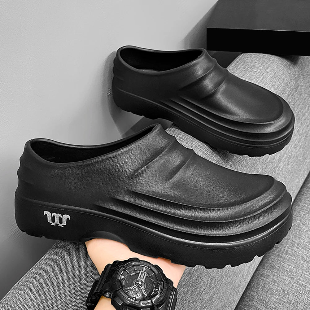 NONECN Summer Chef Shoes Non Slip Warm Lined Garden Shoes