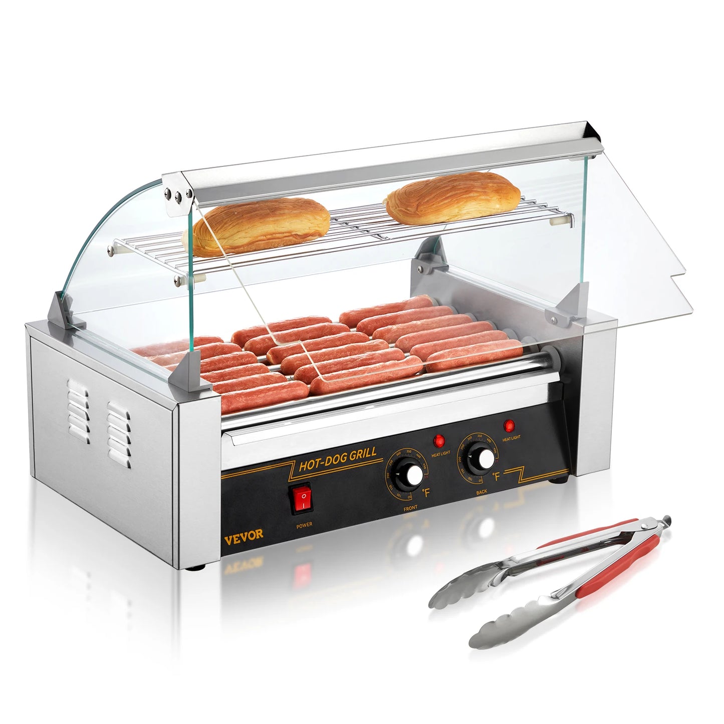 SucceBuy Commercial Hot Dog Roller Sausage Maker Electric Grill 110V