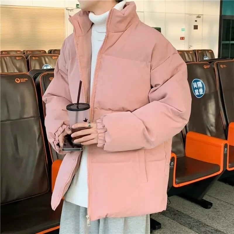 NONECN Winter Thick Plush Cotton Jacket For Lovers