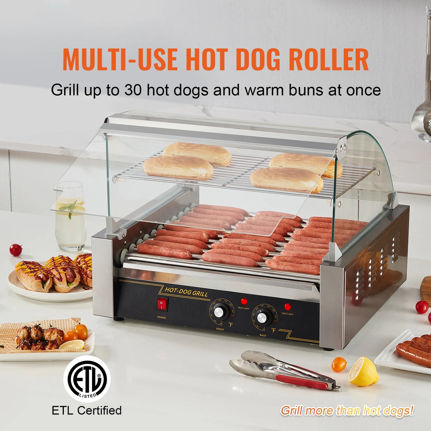 SucceBuy Commercial Hot Dog Roller Sausage Maker Electric Grill 110V