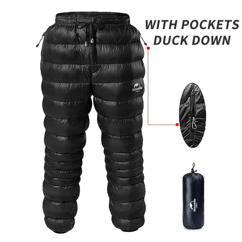 Naturehike Duck Down Pants 750FP Warm Hiking Trousers Windproof Waterproof
