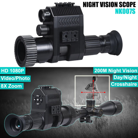 Megaorei Digital Night Vision Riflescope Monocular 8X 850NM Infrared