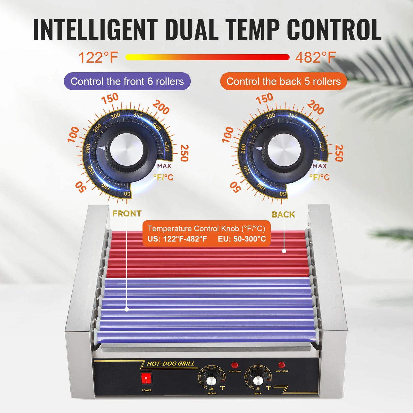 SucceBuy Commercial Hot Dog Roller Sausage Maker Electric Grill 110V