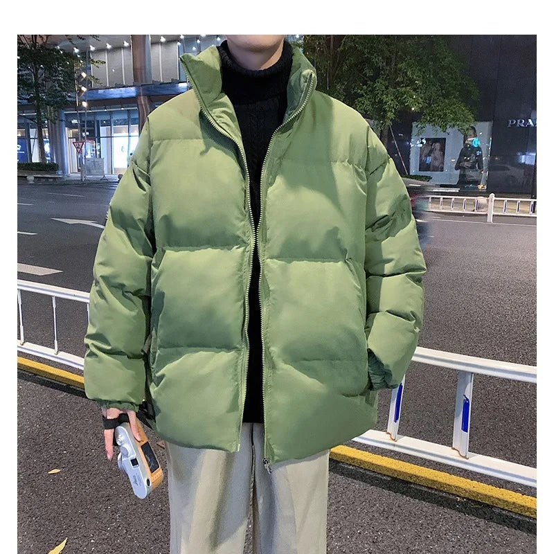 NONECN Thick Plush Cotton Jacket For Men