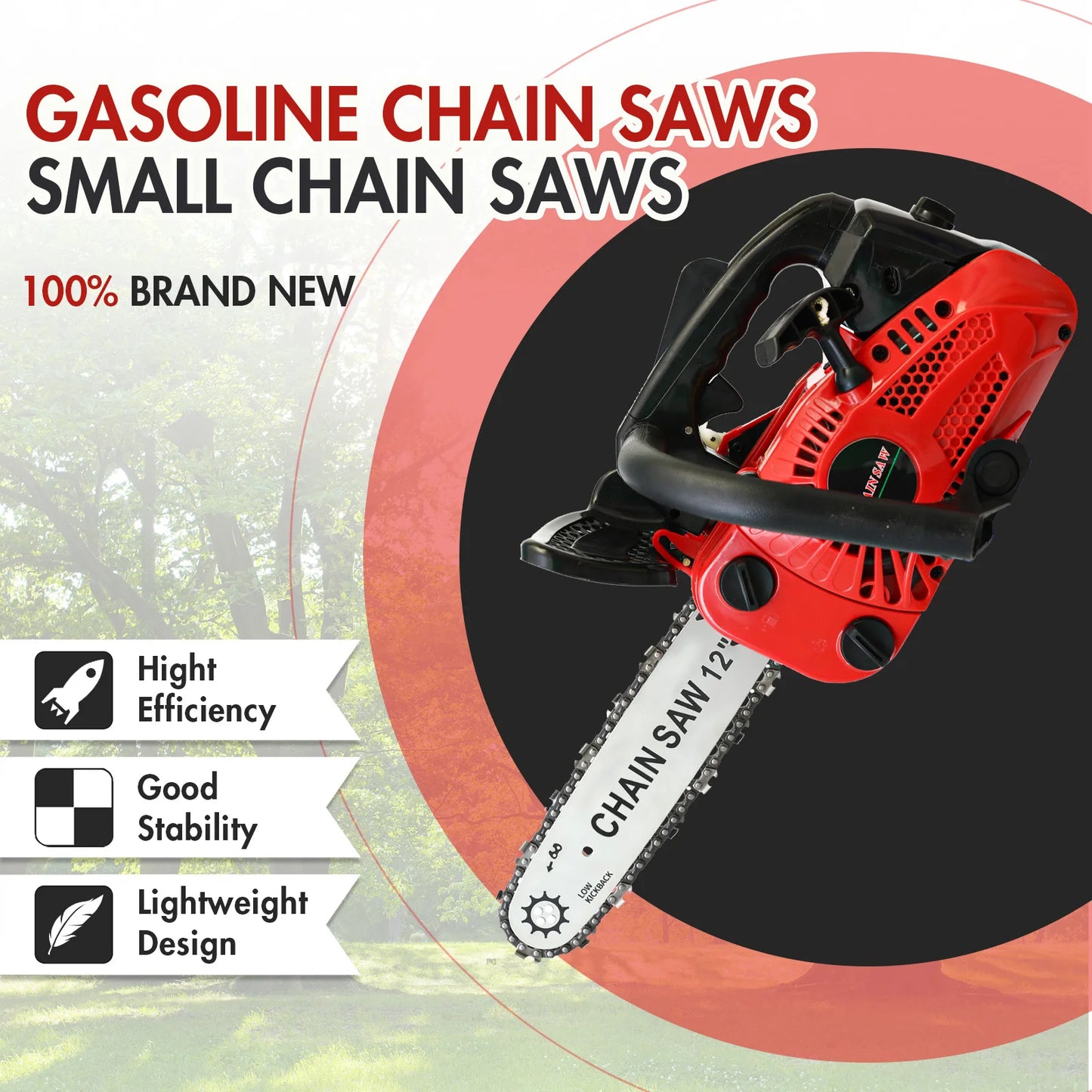 Cordless Chainsaw Lightweight Portable Wood Cutting Tool