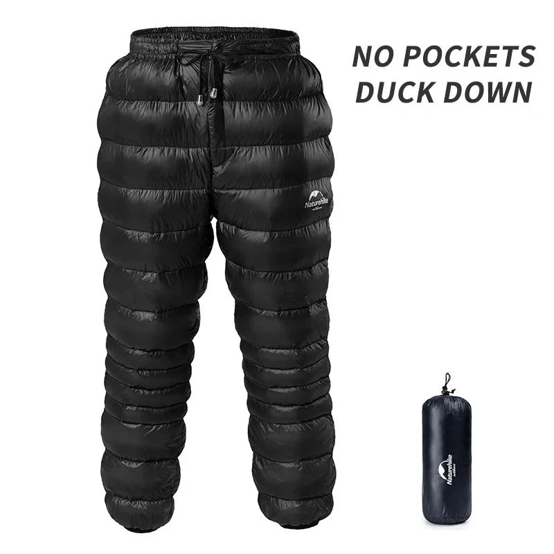 Naturehike Duck Down Pants Men Women Warm Outdoor Hiking Trousers
