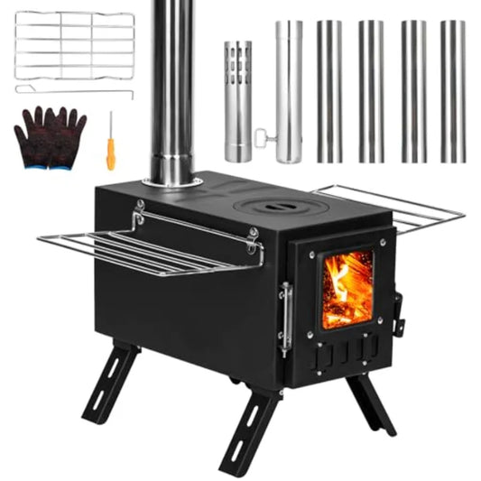 Portable Wood Stove For Camping With Large Firebox