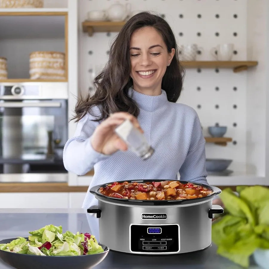 MDNG Digital Programmable Slow Cooker With 20 Hour Timer