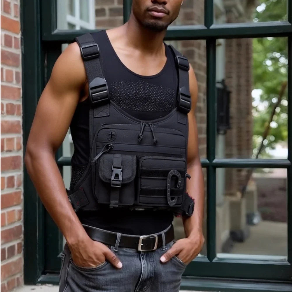 APWIKOGERCN Fishing Vest Bag Mens Utility Chest Pouch