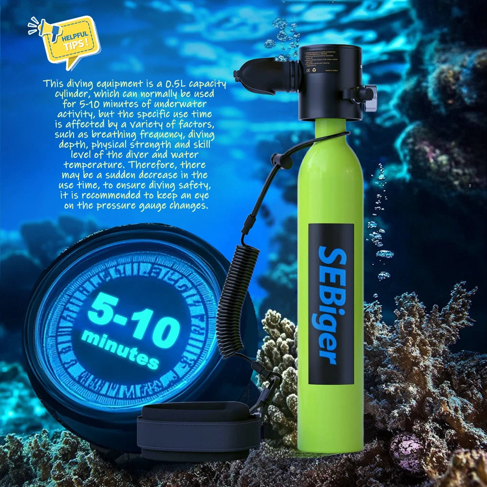 SCORKLER Scuba Tank Portable Underwater Diving Kit for Travel
