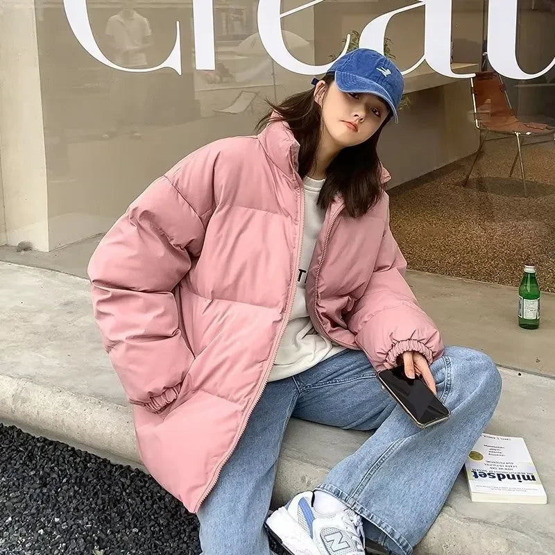 NONECN Thick Plush Cotton Jacket For Men