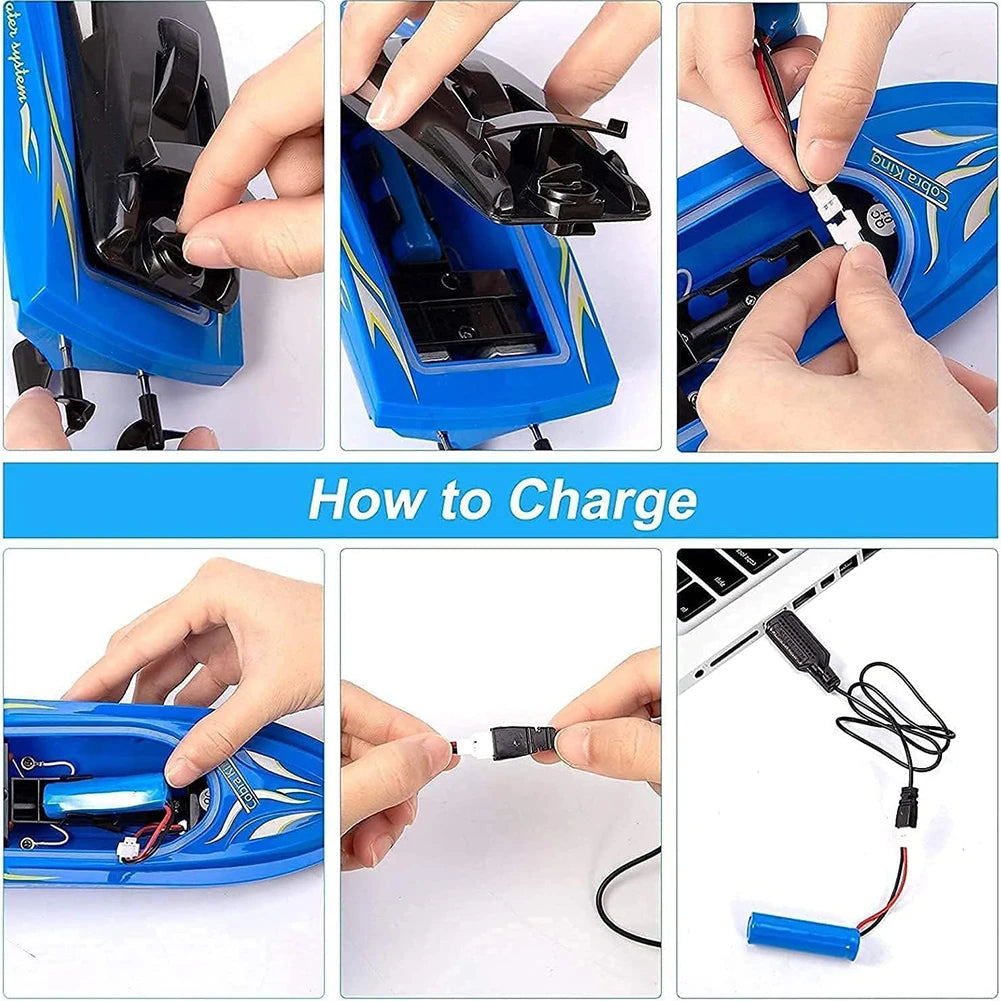 HobbyLane 2 Pack RH701 RC Boat 2.4Ghz High Speed Remote