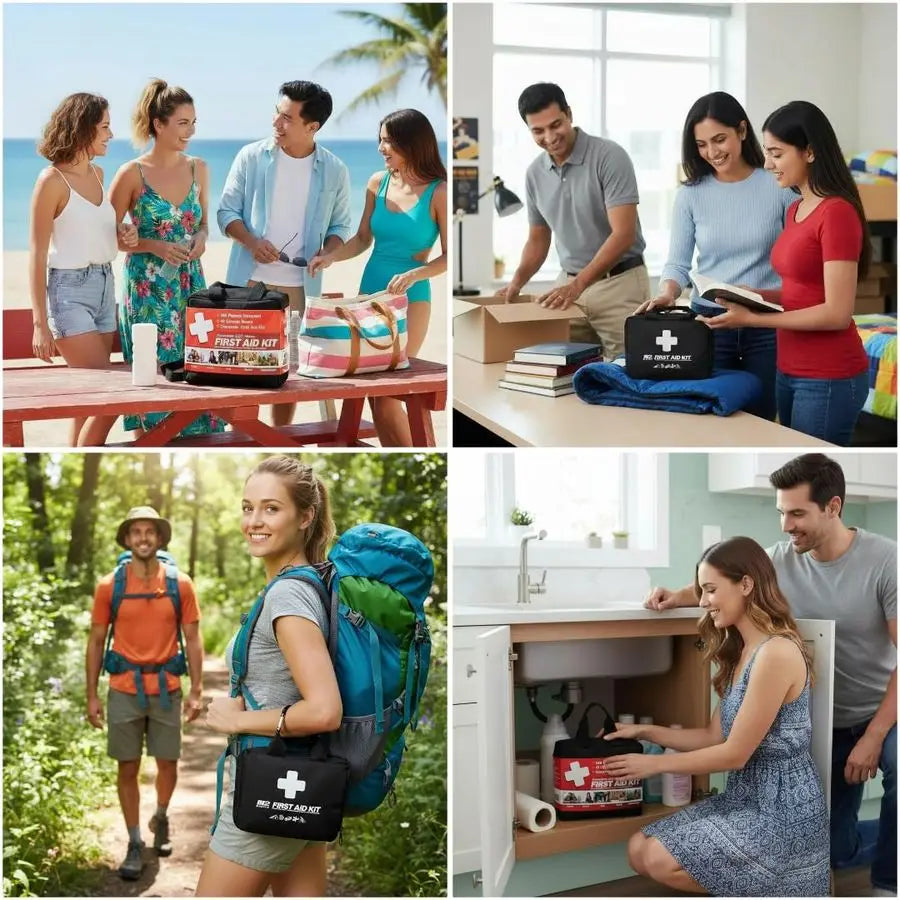 Premium 300-Piece First Aid Kit With 40 Items For Home Car Travel