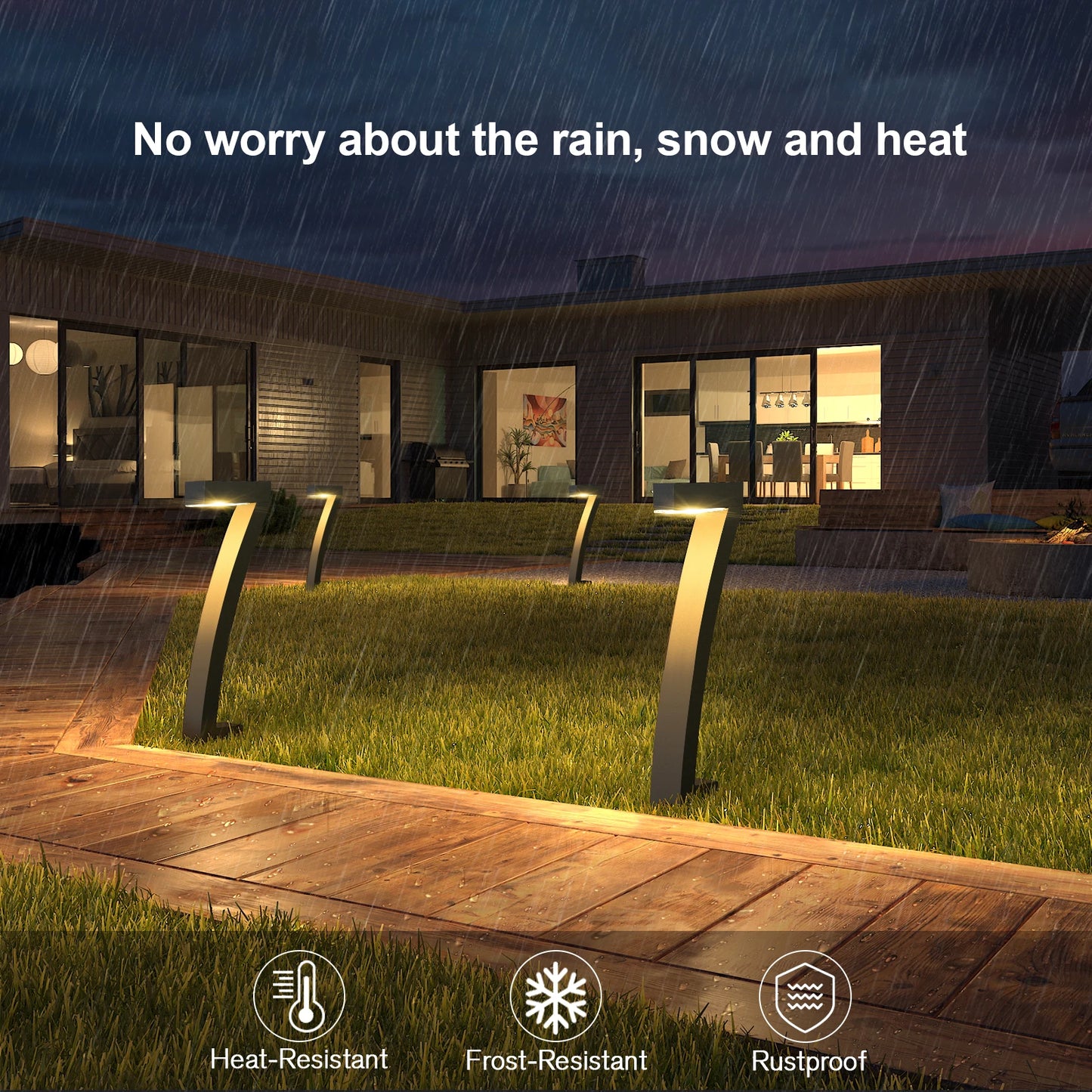 KPSTEK Solar Pathway Lights Outdoor 12 Hour Auto On Off