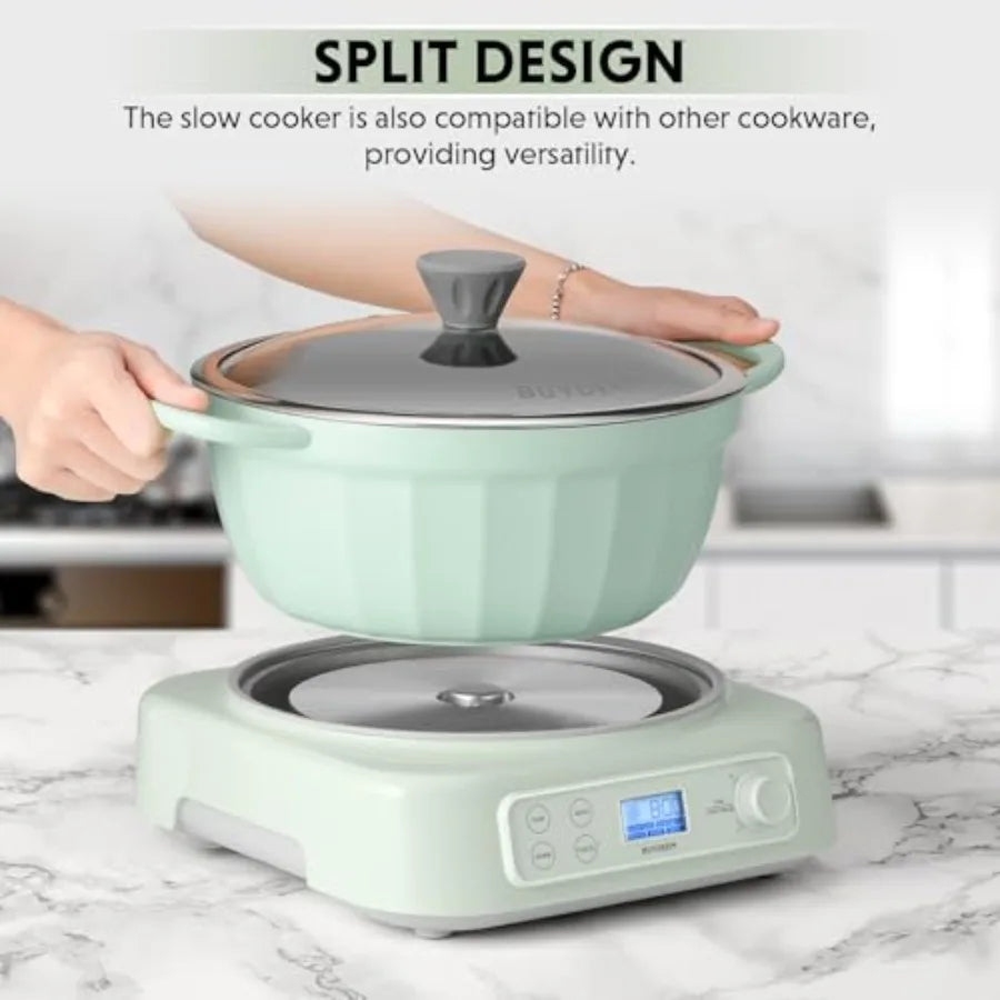 Abay 5 In 1 Slow Cooker With Removable Nonstick Stockpot