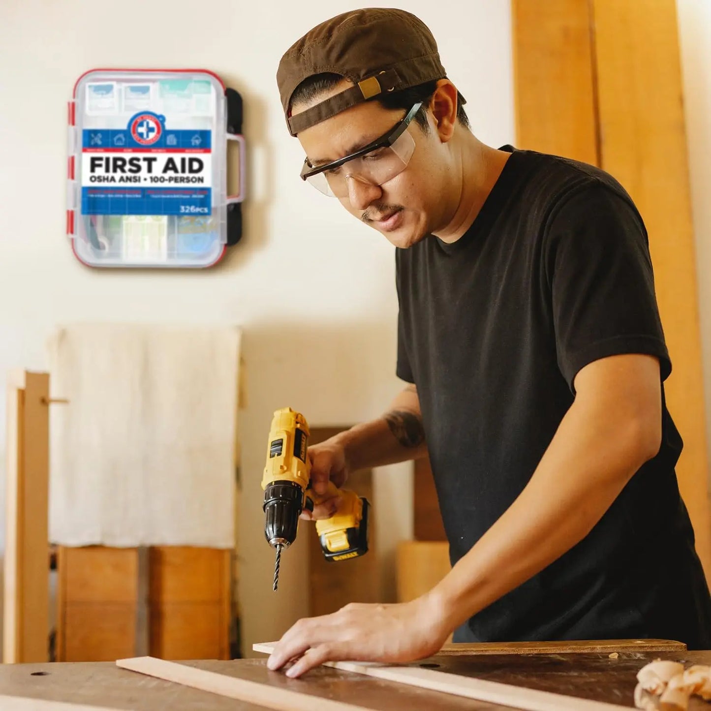 Comprehensive 326-Piece First Aid Kit With Hard Case