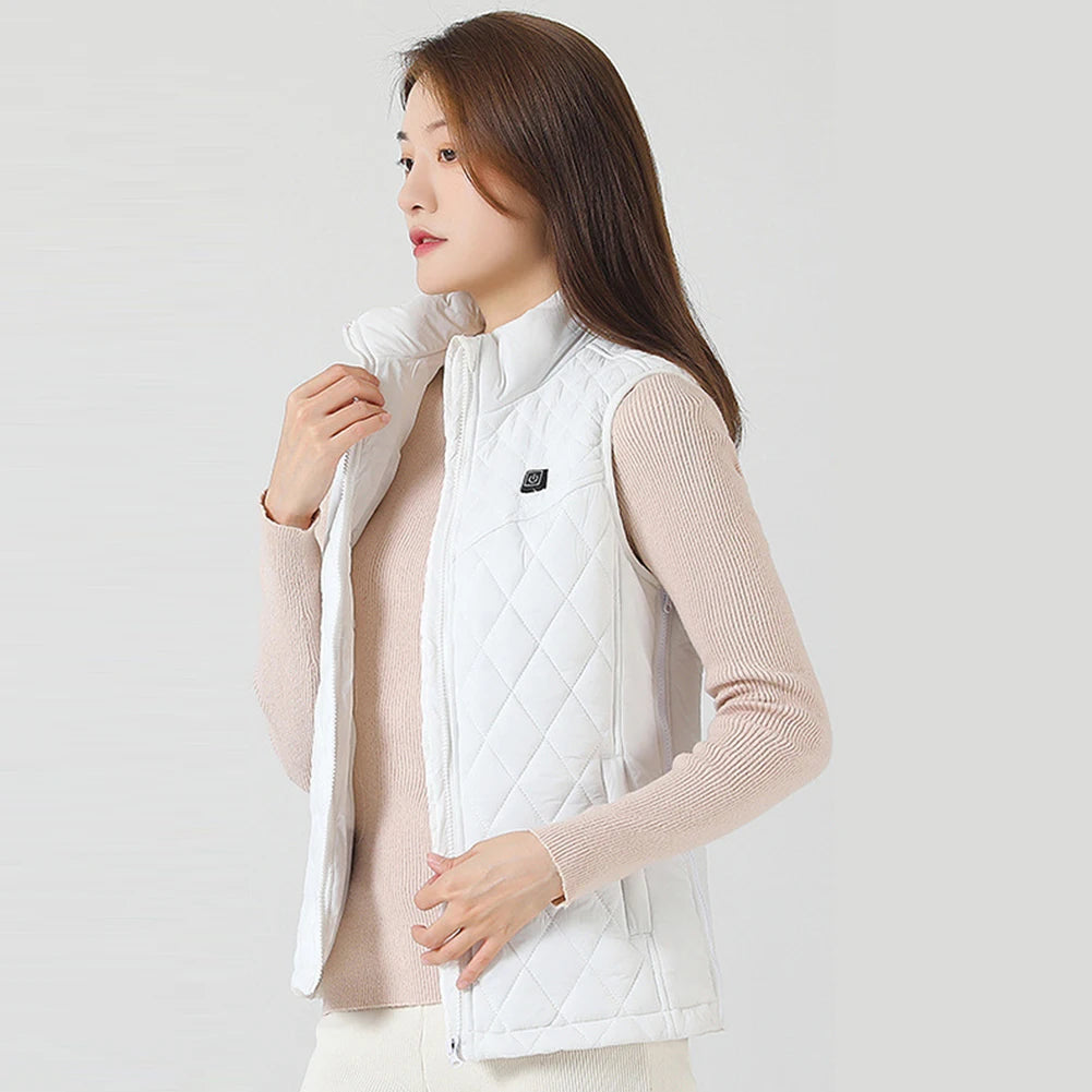 APWIKOGERElectric Womens Heated Vest USB Rechargeable 9 Zone Heating