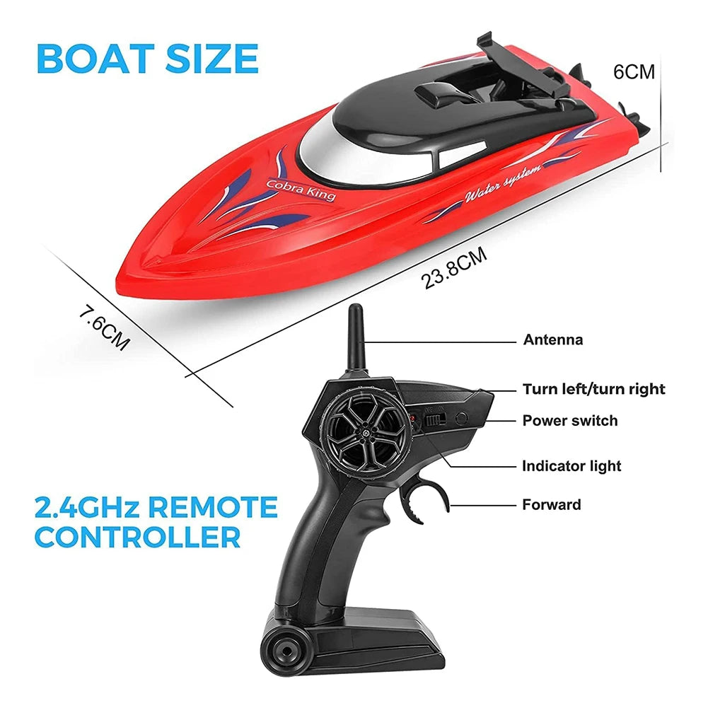 HobbyLane 2 Pack RH701 RC Boat 2.4Ghz High Speed Remote