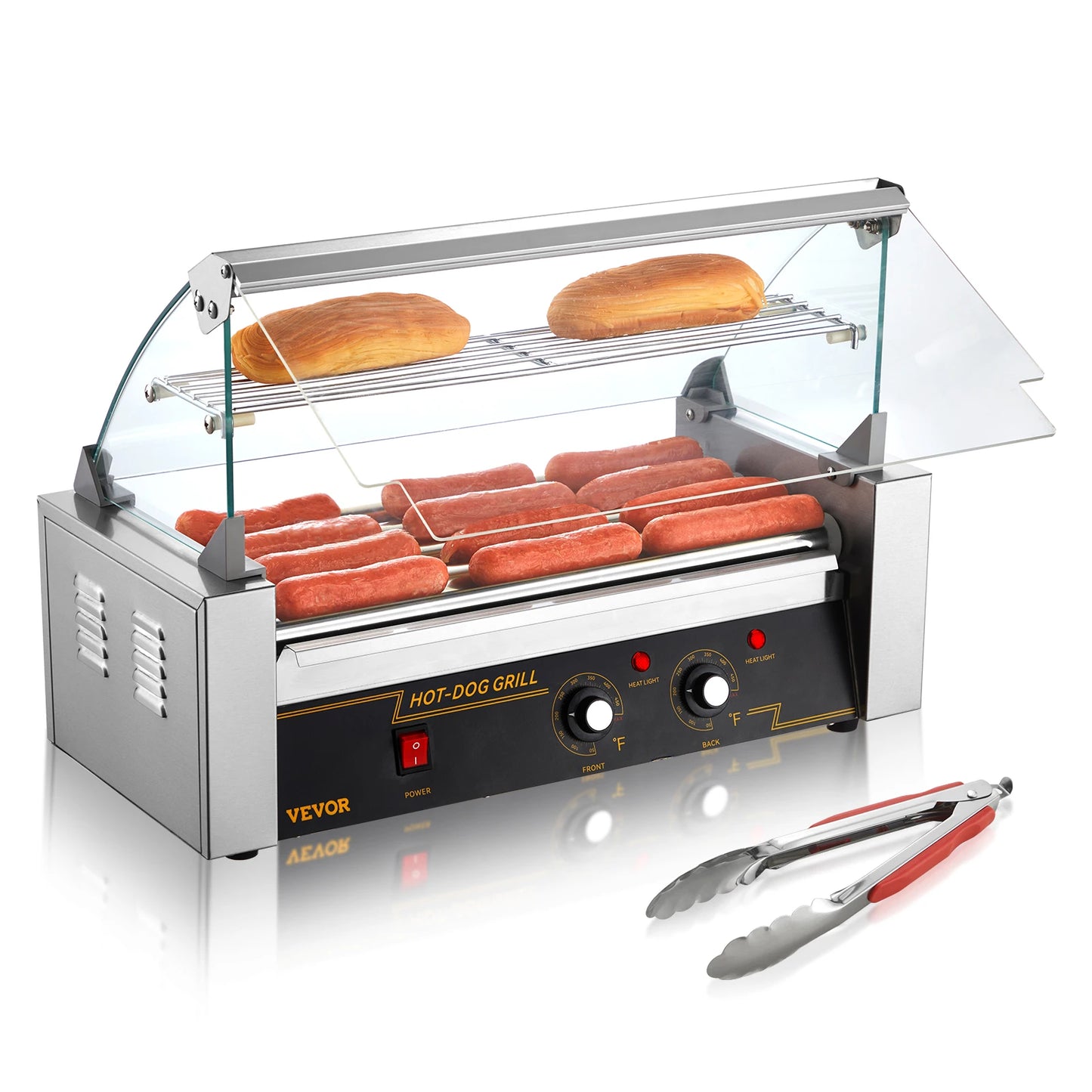 SucceBuy Commercial Hot Dog Roller Sausage Maker Electric Grill 110V