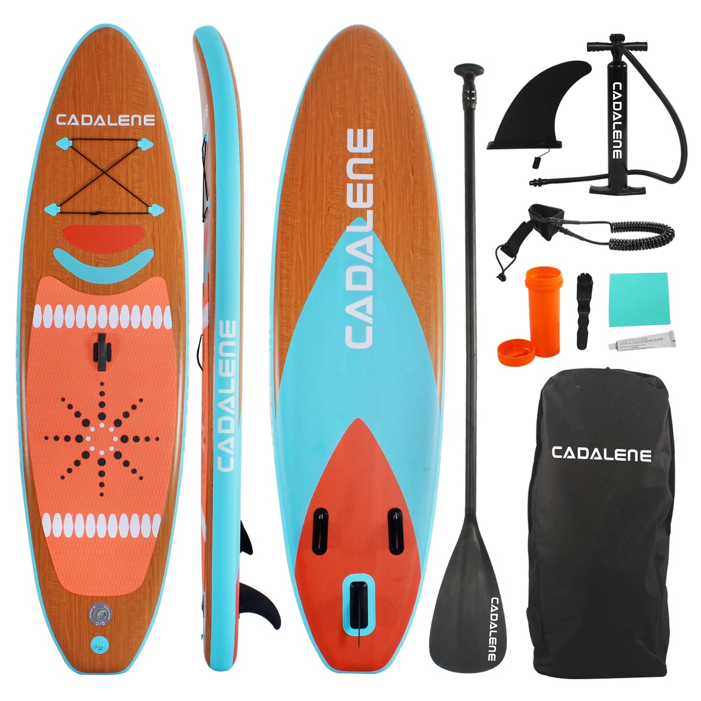 CADALENE Inflatable Stand Up Paddle Board With Non Slip Deck