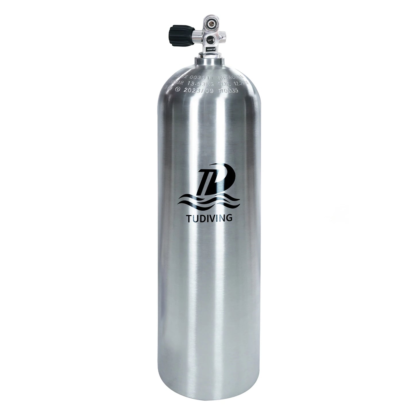 TUDIVING 11.1L Aluminum Scuba Tank With DIN Valve For Diving