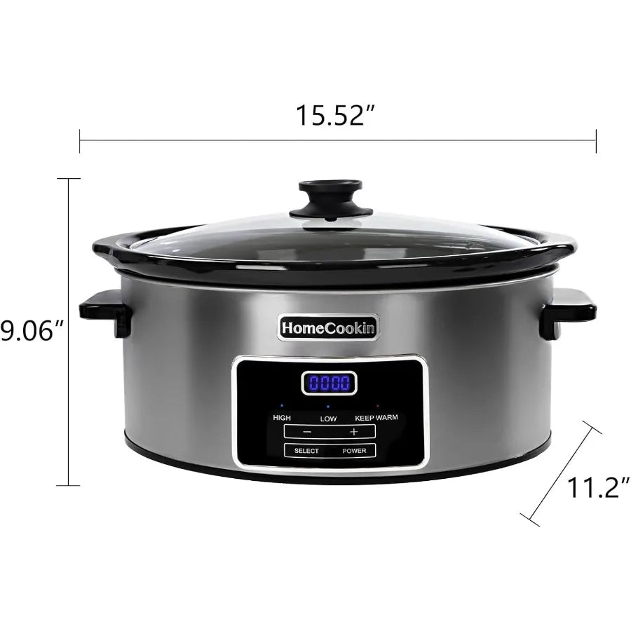 MDNG Digital Programmable Slow Cooker With 20 Hour Timer