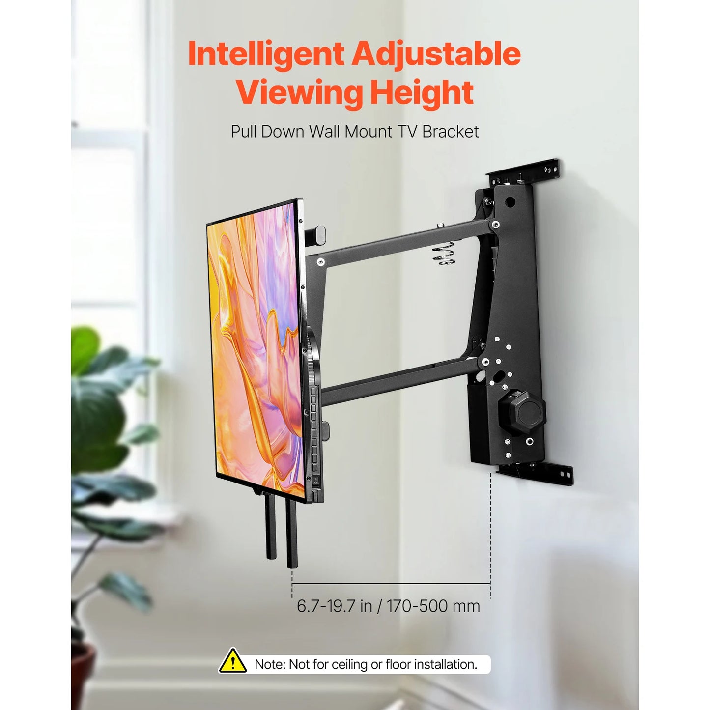 SucceBuy Motorized TV Wall Mount Bracket For Adjustable Viewing