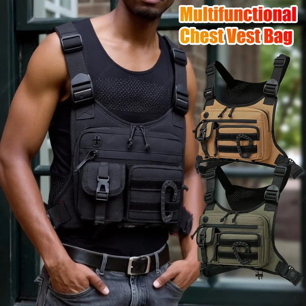 APWIKOGERCN Fishing Vest Bag Mens Utility Chest Pouch